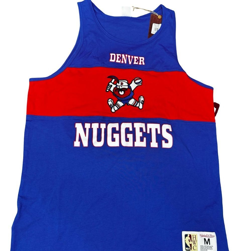 Mitchell & Ness Denver Nuggets Tank Jersey Blue Red BNWT Men's Medium NBA